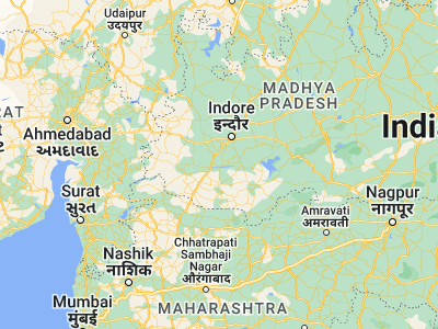 Map showing location of Maheshwar (22.18333, 75.58333)