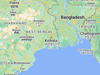 Map showing location of Mahiari (22.59222, 88.23778)