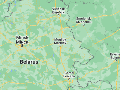 Map showing location of Mahilyow (53.9168, 30.3449)