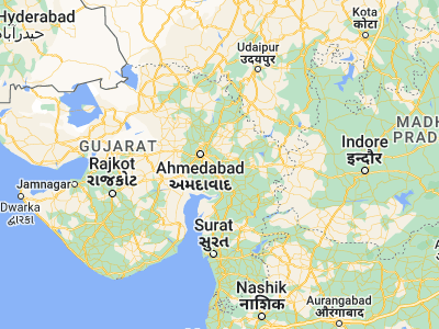 Map showing location of Mahudha (22.81667, 72.93333)