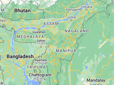 Map showing location of Mahur (25.18305, 93.11342)