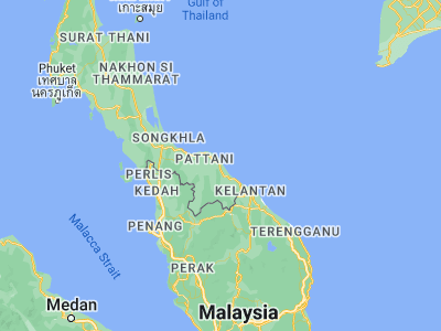 Map showing location of Mai Kaen (6.60975, 101.66686)