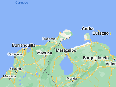 Map showing location of Maicao (11.38321, -72.24321)