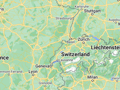 Map showing location of Maîche (47.2516, 6.80308)