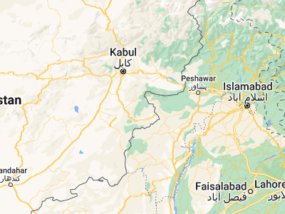 Map showing location of Maīdān Khūlah (33.64916, 69.7812)