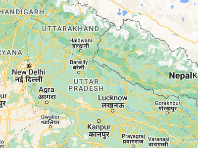 Map showing location of Mailāni (28.29088, 80.3438)