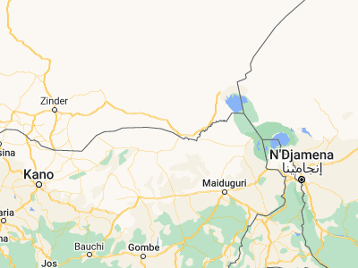 Map showing location of Maïné-Soroa (13.21139, 12.0241)