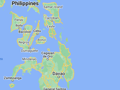 Map showing location of Mainit (9.535, 125.52306)