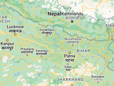 Map showing location of Mairwa (26.235, 84.14934)