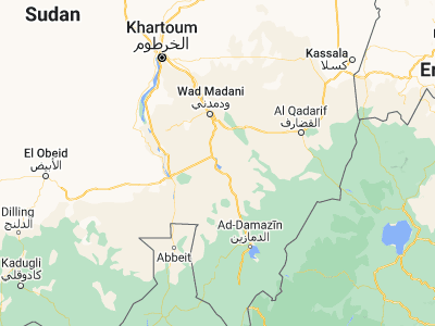 Map showing location of Maiurno (13.41667, 33.66667)