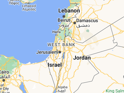 Map showing location of Majdal Banī Fāḑil (32.08357, 35.36378)