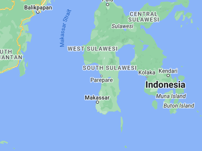 Map showing location of Majennang (-3.9728, 119.6091)