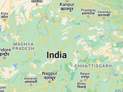 Map showing location of Majholī (23.5, 79.91667)