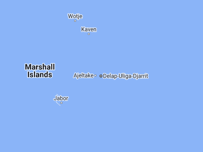 Map showing location of Majuro (7.08971, 171.38027)