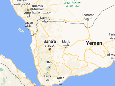 Map showing location of Majzar (15.85, 44.775)