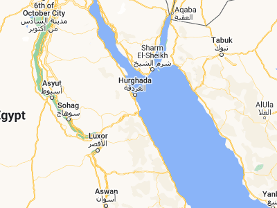 Map showing location of Makadi Bay (26.99123, 33.89952)