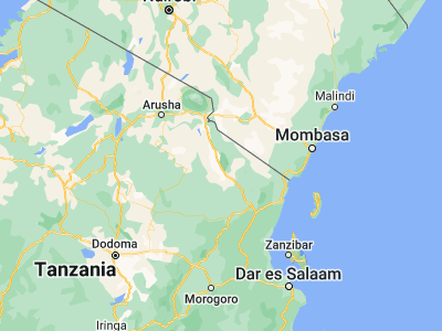 Map showing location of Makanya (-4.36667, 37.83333)