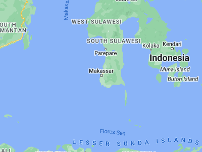 Map showing location of Makassar (-5.14, 119.4221)