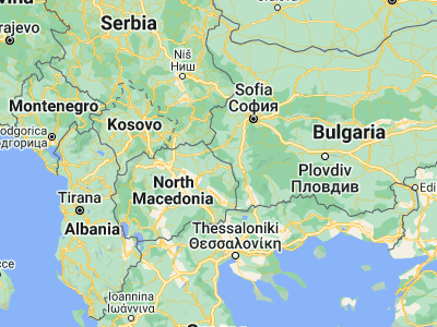 Map showing location of Makedonska Kamenica (42.02, 22.59194)