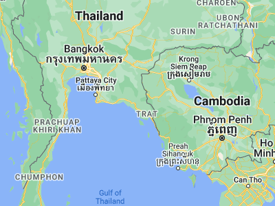 Map showing location of Makham (12.67292, 102.19575)