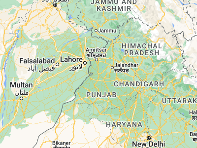 Map showing location of Makhu (31.1023, 74.9969)
