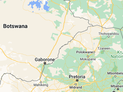 Map showing location of Makoba (-23.48333, 27.11667)