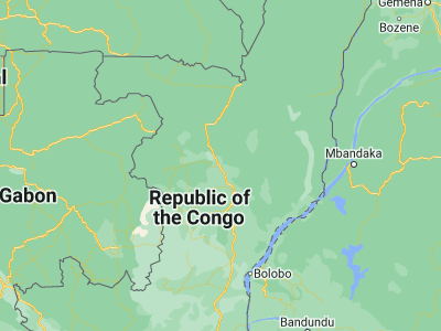 Map showing location of Makoua (0.00694, 15.63333)