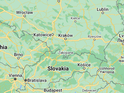 Map showing location of Maków Podhalański (49.73008, 19.67711)