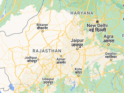 Map showing location of Makrāna (27.04361, 74.72445)