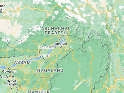 Map showing location of Mākum (27.48652, 95.43646)