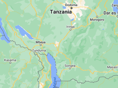 Map showing location of Makumbako (-8.85, 34.83333)