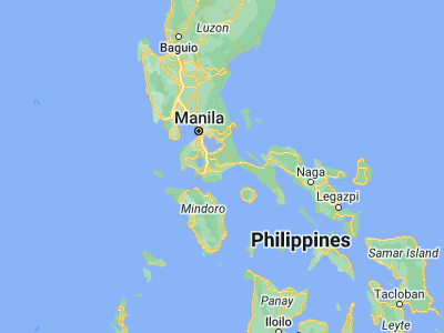 Map showing location of Malabanban Norte (13.94521, 121.43065)