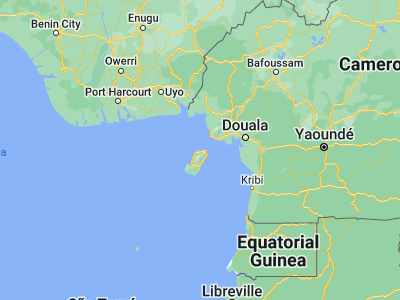 Map showing location of Malabo (3.75, 8.78333)