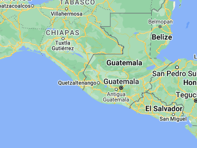 Map showing location of Malacatancito (15.21667, -91.51667)