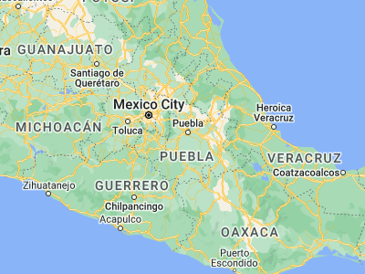 Map showing location of Malacatepec (18.94252, -98.30218)