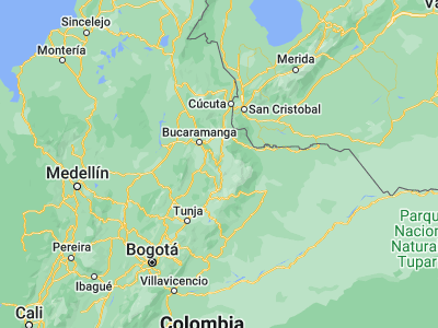 Map showing location of Málaga (6.69903, -72.73233)
