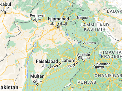 Map showing location of Malakwāl (32.55362, 73.21234)