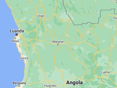 Map showing location of Malanje (-9.54015, 16.34096)