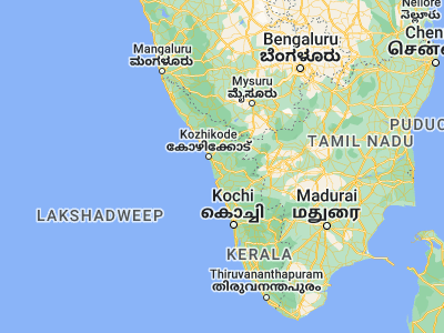 Map showing location of Malappuram (11.06667, 76.06667)