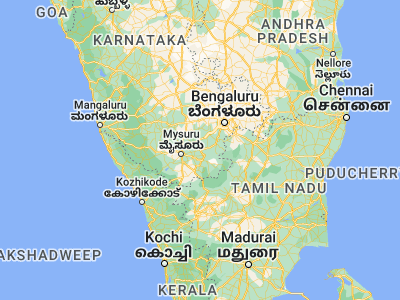 Map showing location of Malavalli (12.38333, 77.08333)