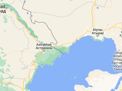 Map showing location of Maloye Ganyushkino (46.6, 49.26667)