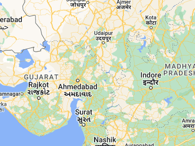 Map showing location of Mālpur (23.36035, 73.46595)