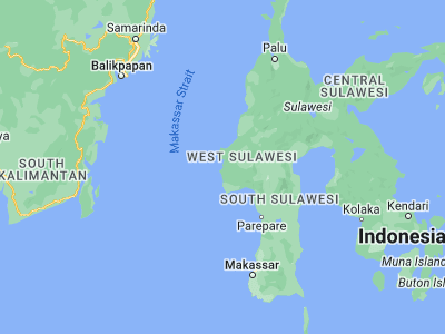 Map showing location of Malunda (-3.013, 118.8559)