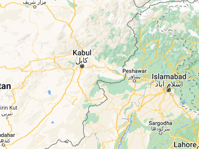 Map showing location of Māmā Khēl (34.24494, 69.9968)