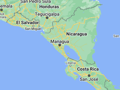 Map showing location of Managua (12.13282, -86.2504)