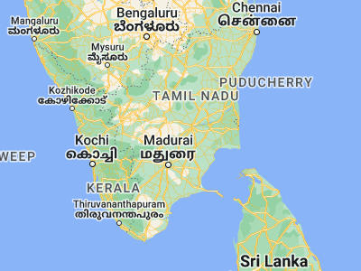 Map showing location of Manapparai (10.60772, 78.42582)