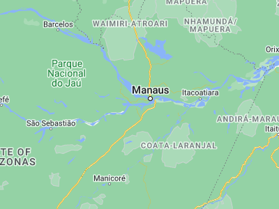 Map showing location of Manaquiri (-3.31667, -60.35)