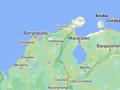 Map showing location of Manaure Balcón del Cesar (10.39278, -73.0325)