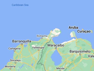 Map showing location of Manaure (11.77505, -72.44447)