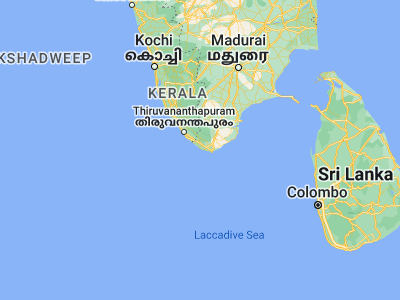 Map showing location of Manavalakurichi (8.13333, 77.3)